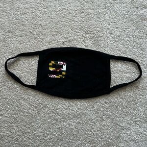 Black Face Mask with Maryland Flag Design